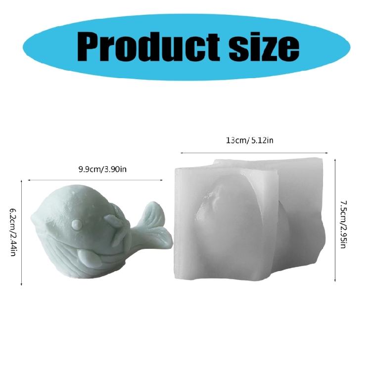 Creative Dolphin Designs Sturdy Silicone Mould for Artisanal Cake and Candle Creation Decoration Kitchen Gadget