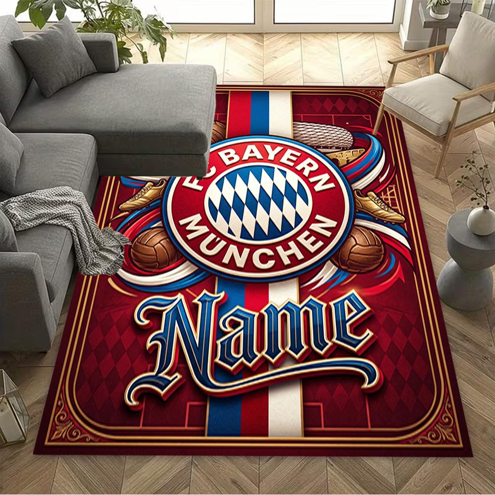 Fc Bayern Champions Celebration Floor Rug Office Rug Design for Dining Room Decorate room Foyer Entryway Antislip Carpet Anime Office Decor