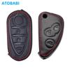 Кожаный чехол-сумка для ключей автомобиля для Alfa Romeo 147 159 GT Giulietta Mito Пульты дистанционного управления Защитный чехол Аксессуары