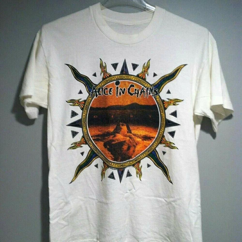 ALICE IN CHAINS Band Dirt Short Sleeve White All Size Gift Shirt AC884