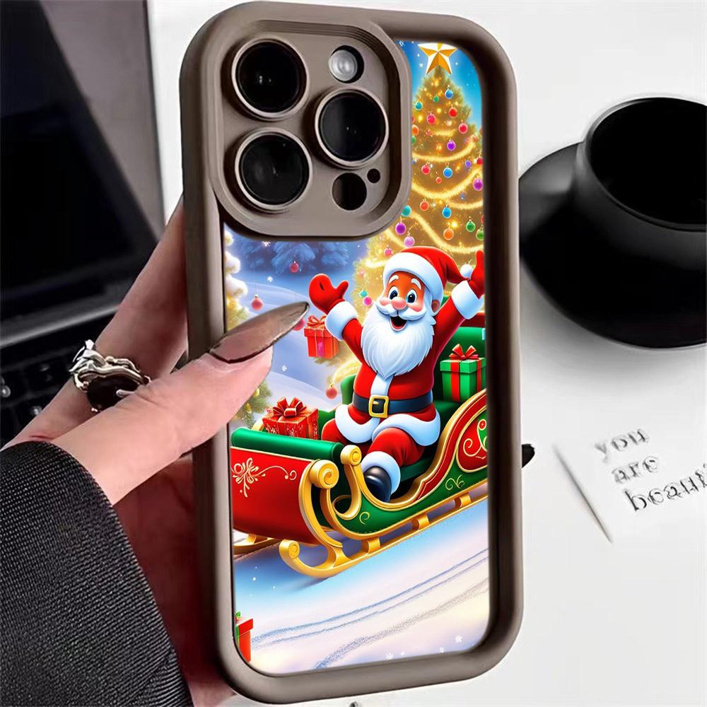 Мягкий чехол Sky Eye Ladder для Xiaomi 14T Redmi 12c 13c 14c Note 11 12 13 Pro 11s 12s Все модели Xiaomi Redmi Чехлы для телефонов NY45 Рождество Санта-Клаус