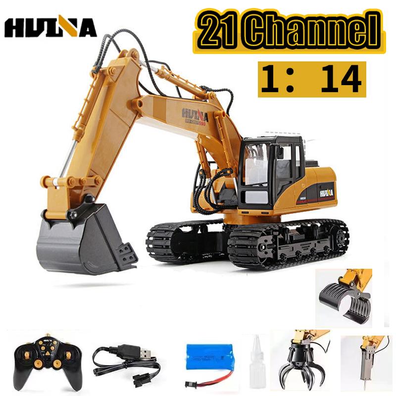 Huina 550HD 1:14-канальный радиоуправляемый экскаватор из сплава 21 канал, металлическая версия, 2,4 ГГц, беспроводной, большой строительный транспорт, игрушки-экскаваторы
