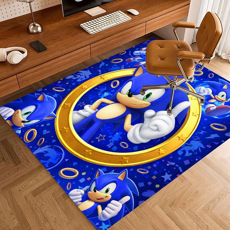 Sonic Cartoon Carpets and Rug 3D Printing Carpet Floor Mat Living Room Bedroom Large Area Soft Carpet-JM014