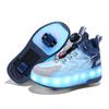 TUINANLE High Quality Skate Shoes for Kids LED Light Luminous Sneakers Children Two Wheels Shoes for Boys Girls with USB Charging