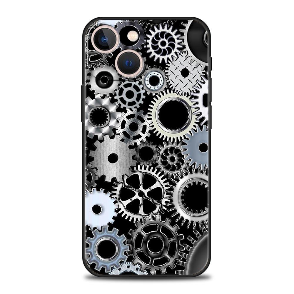 Luxury Phone Case For iPhone 11 12 13 15 14 Pro Max X XR XS 7 8 Plus SE 2020 Soft Cover Funda Inside Motherboard Circuit Board