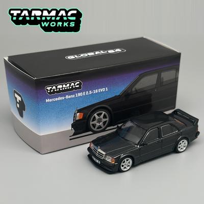 Wspy5 TW 1:64 Tarmac Works Mercedes-Benz 190E 2.5-16 EVO 1 Черный металлик модель автомобиля