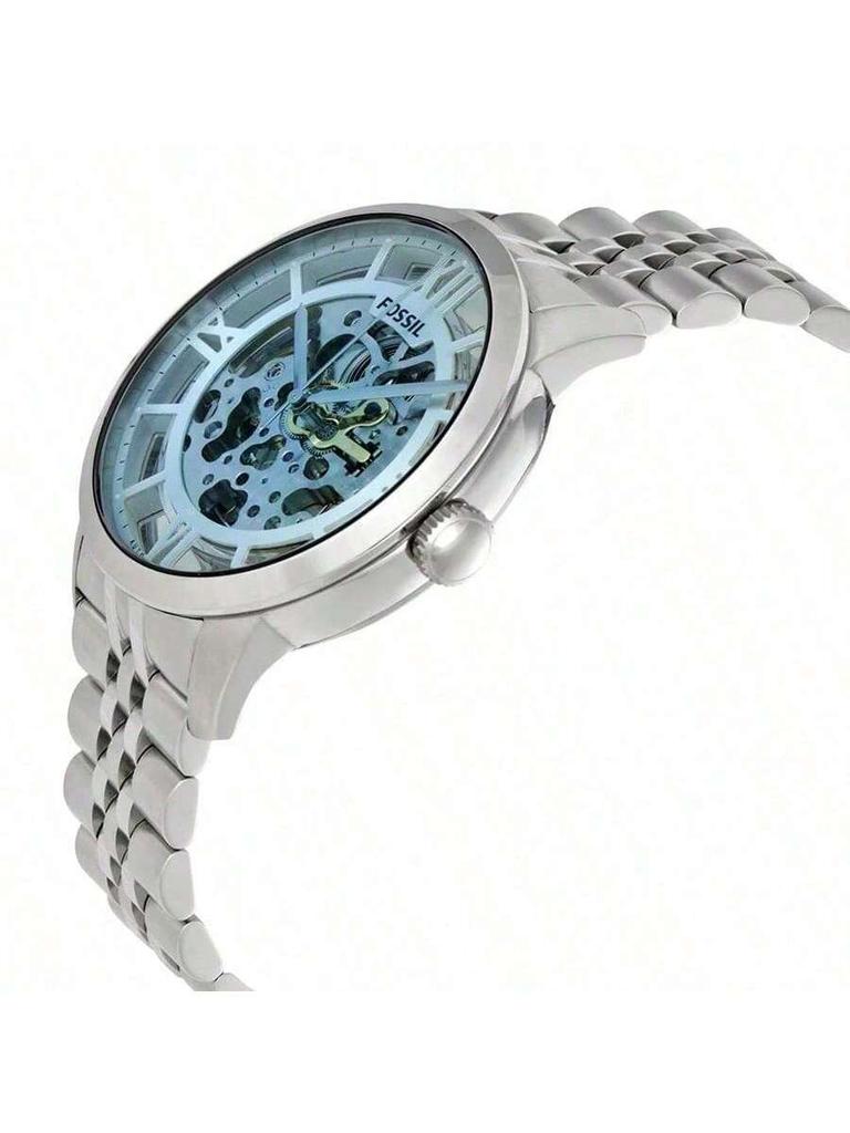 Fossil Мужские механические часы Townsmatic с автоматическим скелетонизированным циферблатом, ремешок из нержавеющей стали, циферблат с вырезами, подходят для повседневной носки, в качестве подарка ME3073