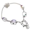 Mystic Glass Gemstone 925 Sterling Silver Jewelry Necklace 18"