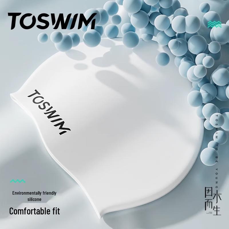 Универсальная силиконовая шапочка для плавания TOSWIM