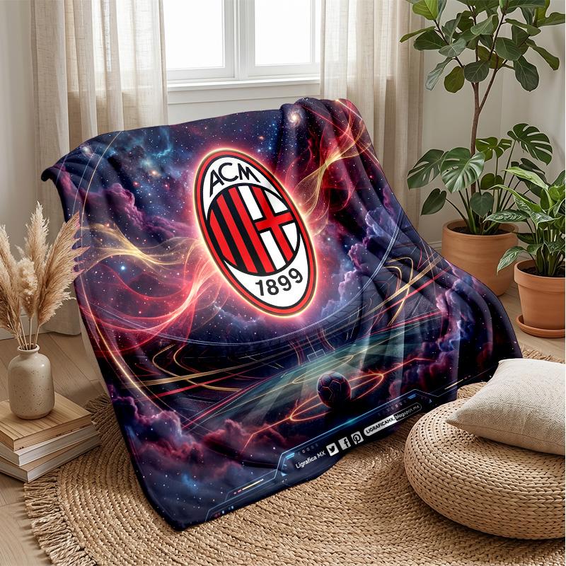 AC Milan Theme blanket Soft Flannel Blanket Plush Throw Blanket Cozy Sofa Bed Blanket for Home Decor