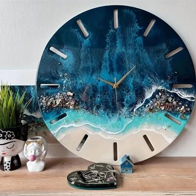 Большие часы из смолы, круглые часы из силикона, настенные часы из эпоксидной смолы с указателем для поделок и изготовления ювелирных изделий из смолы