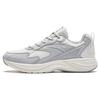 Breathable Shock Absorbing Height Increasing Lightweight Impact Resistant Low Top Retro Running Shoes Women Sneaker White Gray 922345595-3