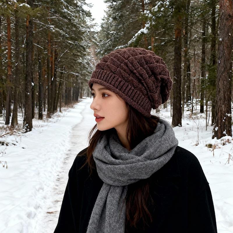 1 шт. Шапки Модные Облегающие голову Ветрозащитные Вязаные Корейский стиль Женские Для беременных Шапки-бини Повседневные Теплые для ушей Свободные