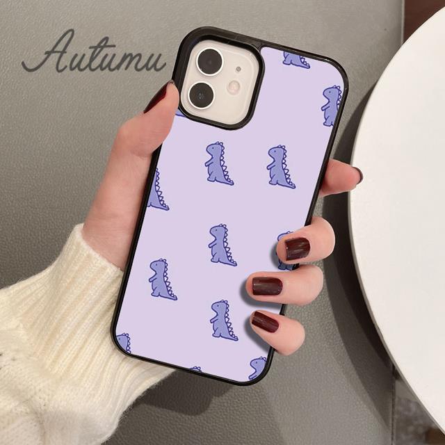 Милый чехол для телефона с динозавром для iPhone 11 12 13 14 Pro Max mini X XR XS SE 2020 5 6S 7 8 Plus Samsung Galaxy S21 S22 Чехол-накладка