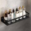 Black Bathroom Shelves Space Aluminum Toilet Rack Practical Makeup Organizer  for Kitchen