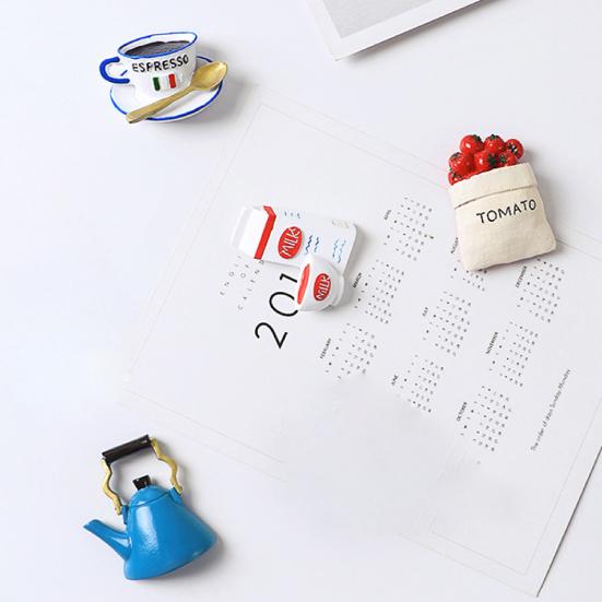 Наклейка в форме хлеба, еда, портативный магнитный милый магнит на холодильник для кухонного холодильника