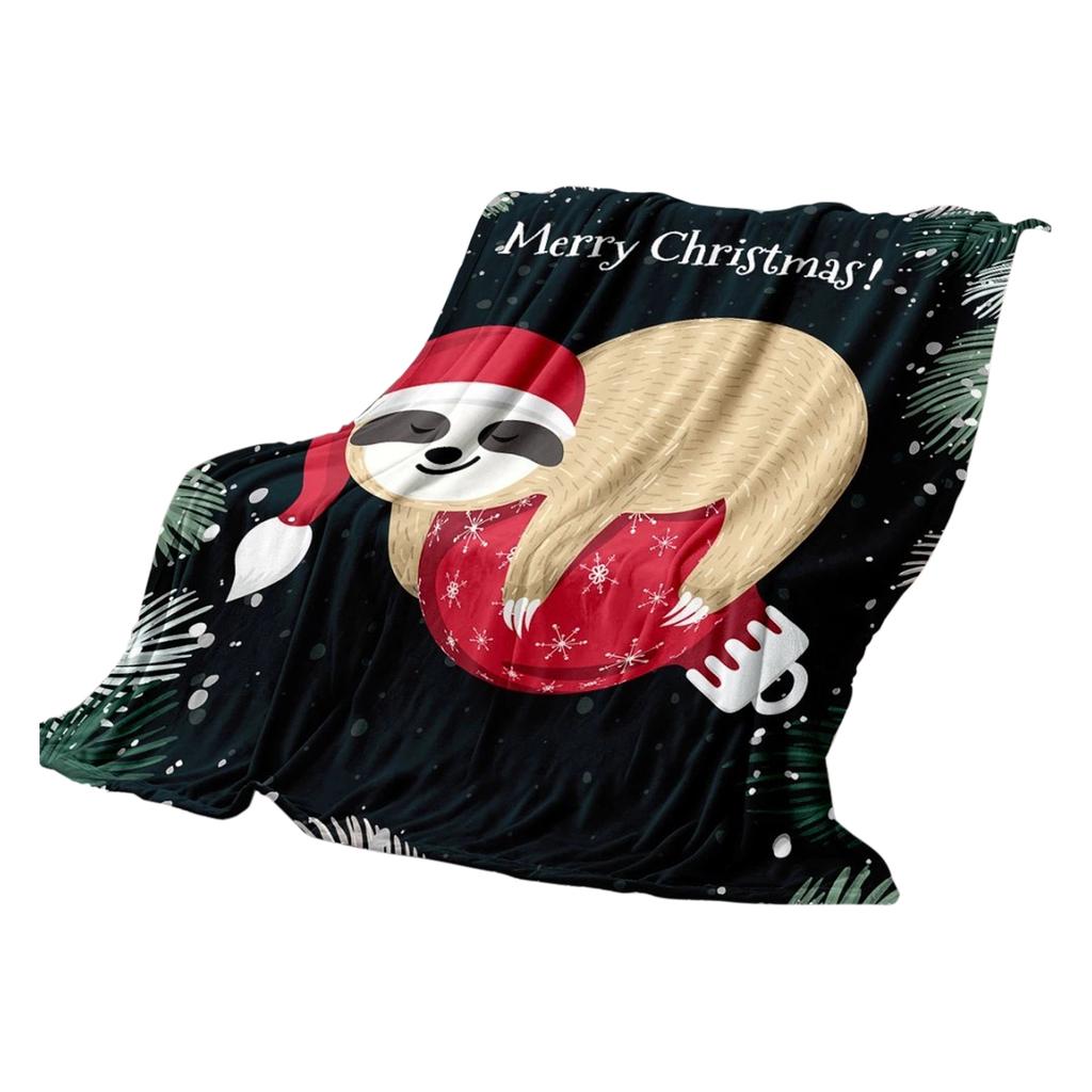 75 * 100 Cm Christmas Flannel Printed Blanket Holiday Gift