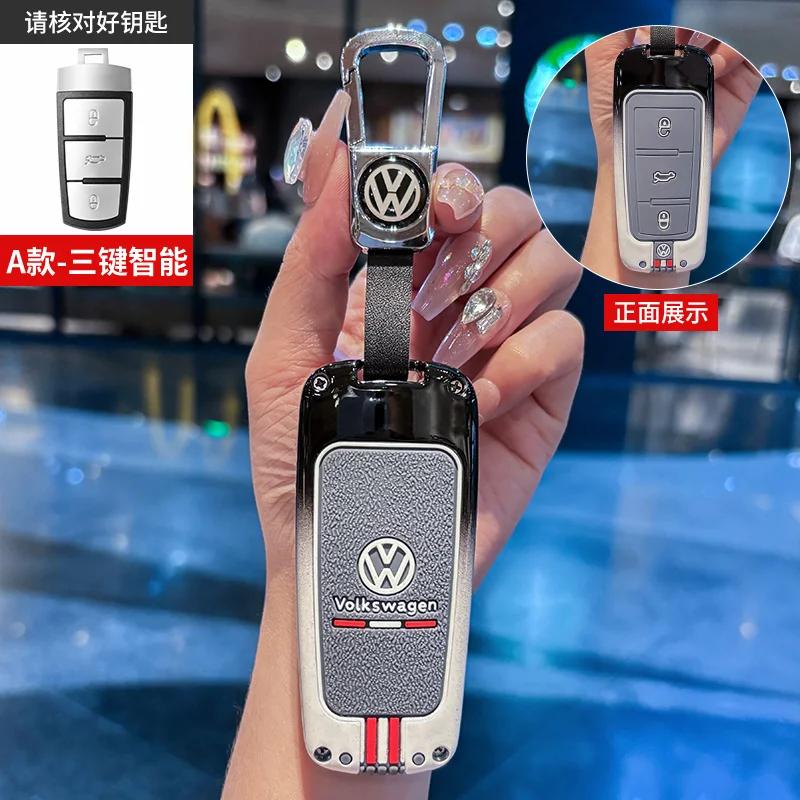Valve Stems Caps For VOLKSWAGEN VW Car Key Case Cover Holder Shell For Volkswagen VW CC Passat B6 B7 Passat 3C CC Maogotan R36 B zh8