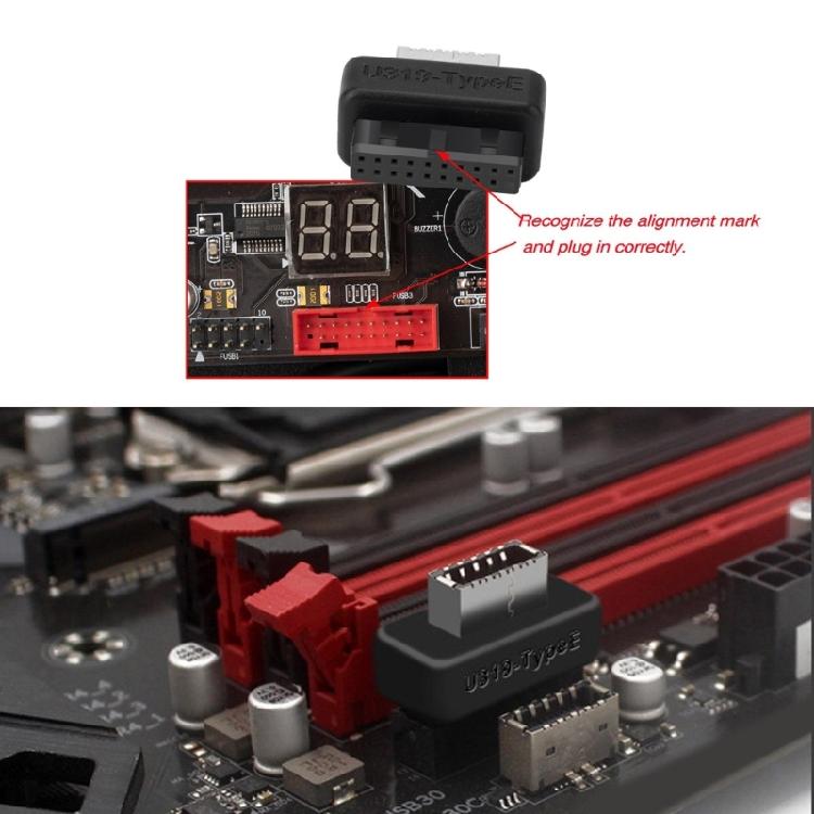 Эффективный USB-адаптер для передней панели для подключения устройств Type C к разъемам материнской платы 19Pin Поддержка Win7/Win8/Win10