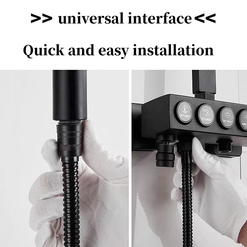 Stainless Steel Flexible Shower Hose Long Bathroom Shower Water Hose Extension Plumbing Pipe Pulling Tube Bathroom Accessories