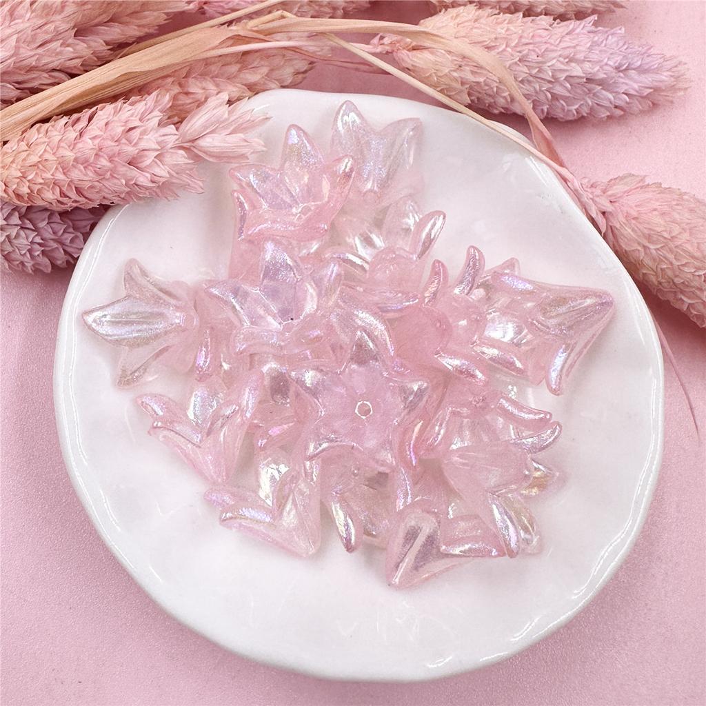 Шпилька-орнамент «сделай сам», аксессуар из бисера, цветочные бусины, разноцветные 20 шт., 16*11,5 мм, матовый материал аксессуара, цвет макарон, акрил