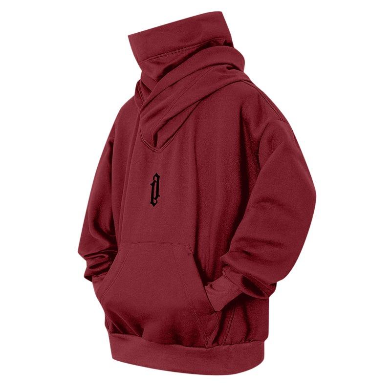 Heavy Industry Original Trendy Brand Осенняя толстовка с капюшоном и воротником-ворсом Мужская свободная повседневная однотонная верхняя одежда Толстовки и свитшоты для мужчин