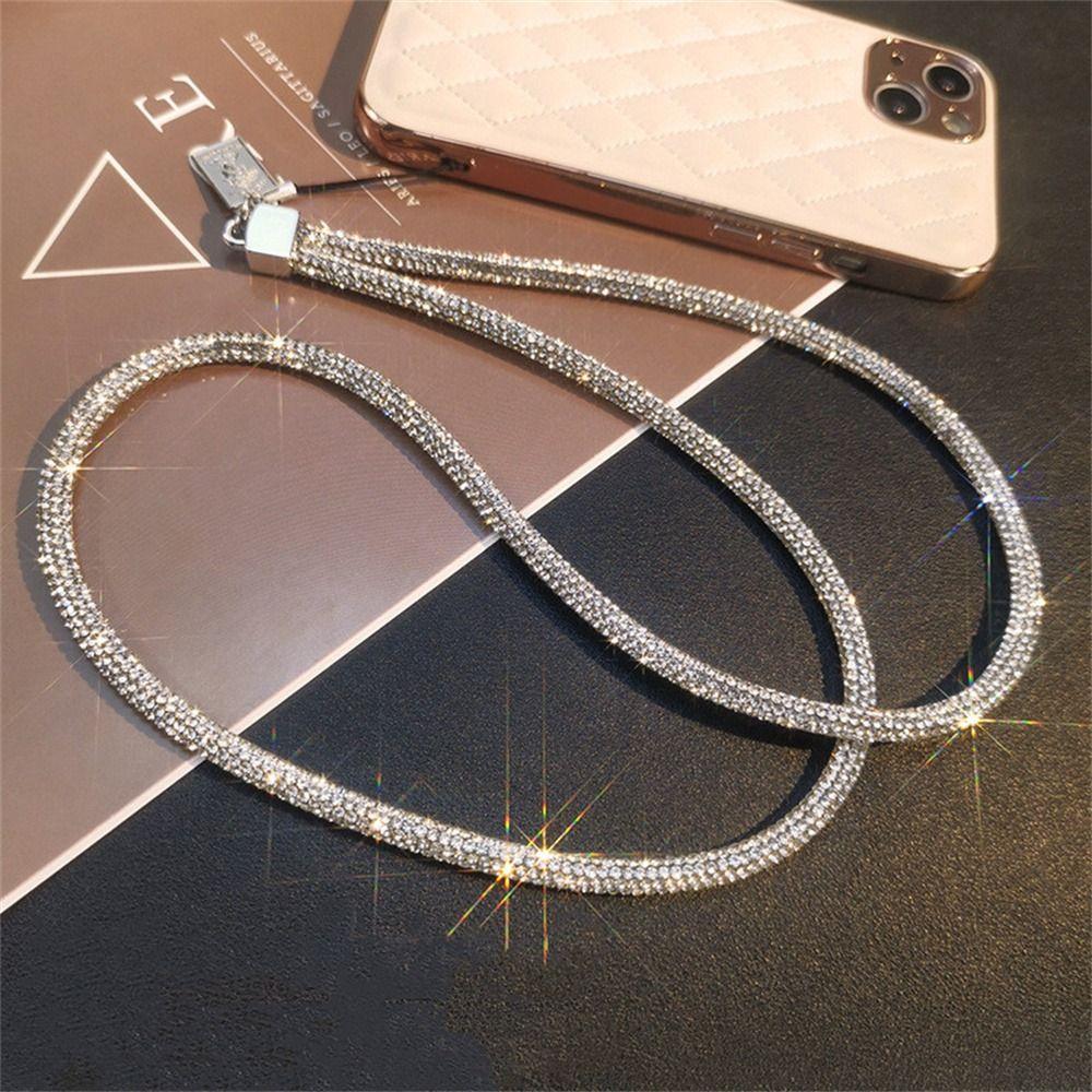 Full  Rhinestone Phone Lanyard  Pendant Long Phone Straps  Phone Accessories