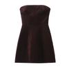 Kaslead New Arrival Women's Clothing Fashion Style Fashion Bowknot Decoration Velvet Short Dress 9118150