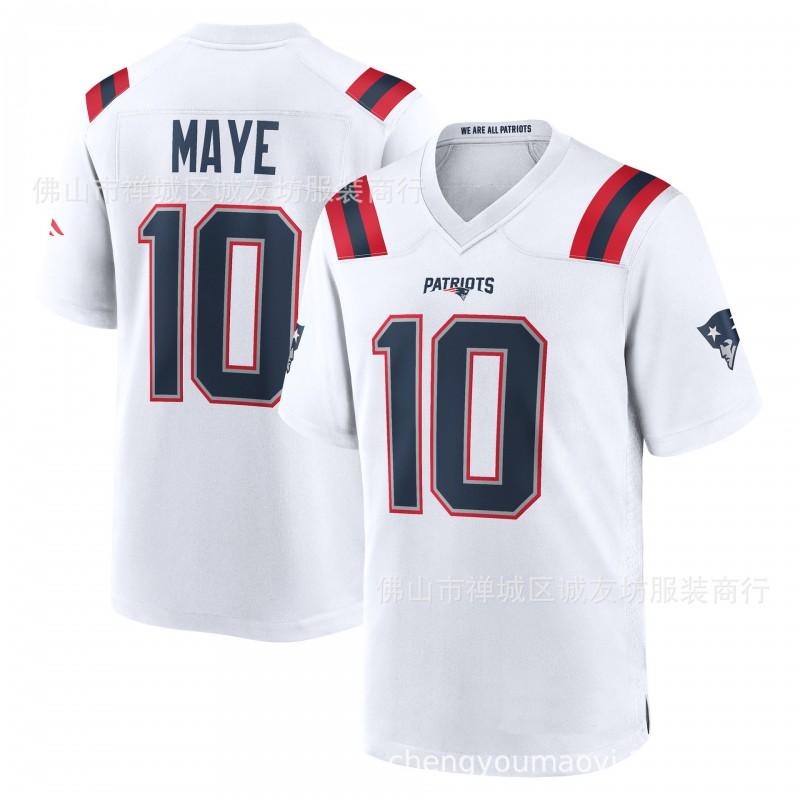 NFL Football Jersey New England Patriots 10 Drake Maye Red Mens Sports