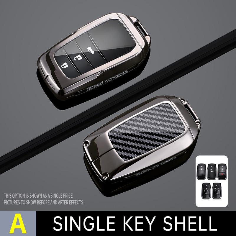 Чехол для ключа Toyota для Corolla, Camry, Levin, RAV4, Avalon, IZOA, CHR, Highlander - Дизайн с кнопкой-защелкой