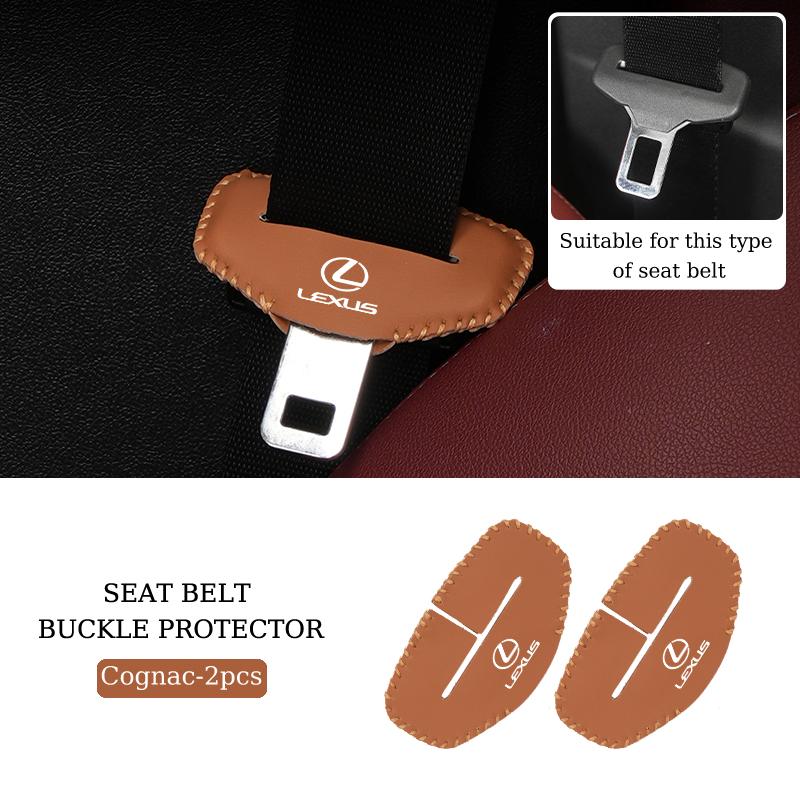 Car Seat Belt Buckle Protector Cover Anti-Scratch Mat Accessories For Lexus IS250 IS200 CT200h GS300 LS430 RX450h LX570 IS300