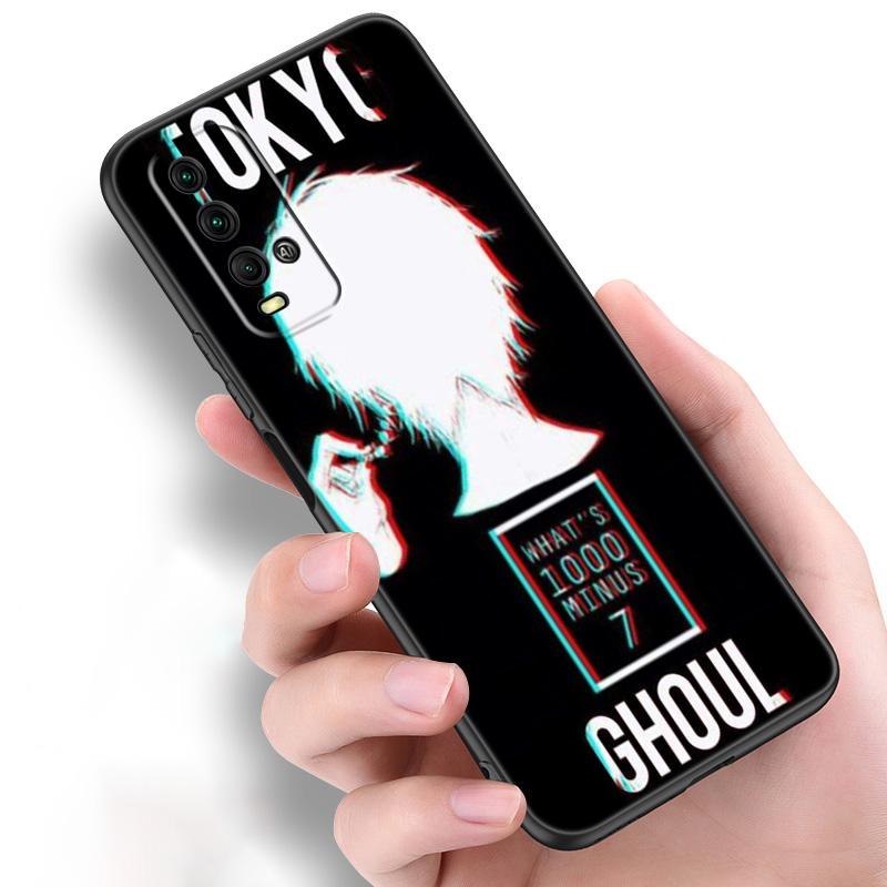 Модный чехол для телефона Tokyo Ghoul с аниме Kaneki Ken для Xiaomi Redmi Note 11 10 9 8 Pro 11T 10T 10S 9S 8T 9 9A 9C 9T, черный мягкий чехол