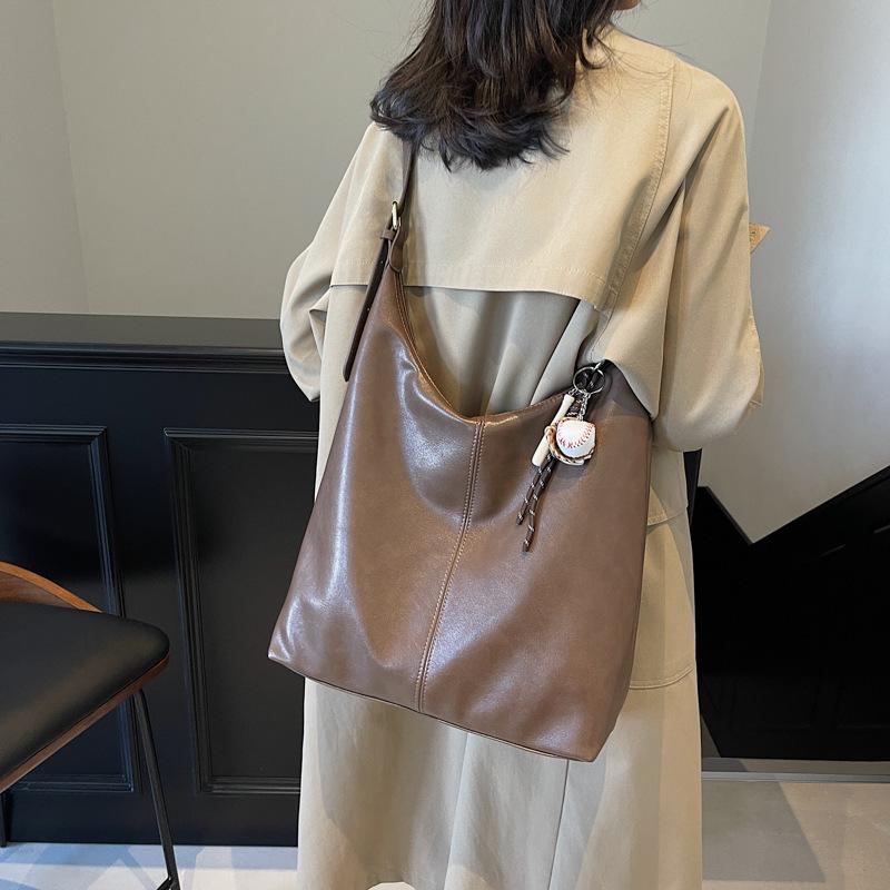 Casual Commuting Retro Large-capacity Bag Women's 2025 New Shoulder Bag College Student Class Tote Bag