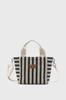 Women's Stylish and Useful Shoulder Bag Women's Striped Mini Linen Tote Bag