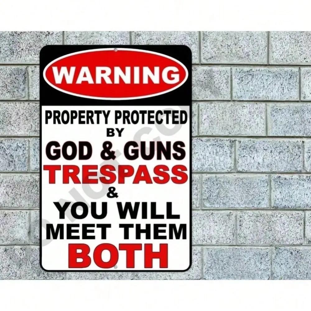 GuardianShield 8x12 Aluminum No Trespassing Sign  Durable Weatherproof Metal Warning Sign for Yard Security