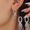 Черно-белые дизайнерские ювелирные серьги-капли
