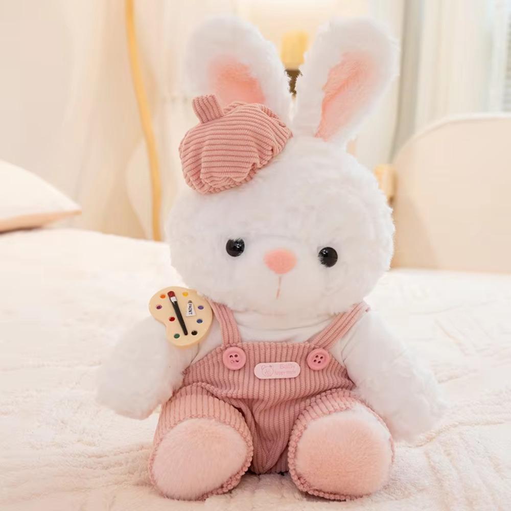 Fluffy Bunny Soft Stuffed Toys With Hats Rabbit Stuffed Animal  Party Supplies