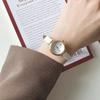 Новые Модные Студенческие Часы для Женщин Простые Маленькие Ретро Кожаные Маленький Круглый Циферблат Высококачественные Кварцевые Наручные Часы Однотонные