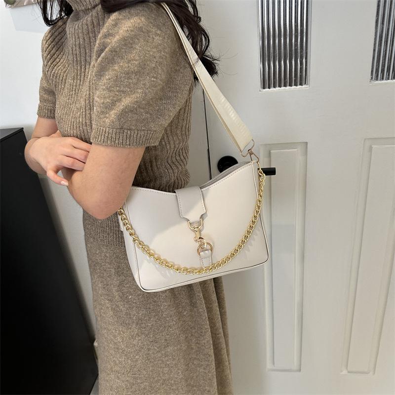 Французский нишевый дизайн модная сумка женская 2024 ранняя весна новая сумка-мессенджер через плечо в стиле ретро с цепочкой Майяра прилив