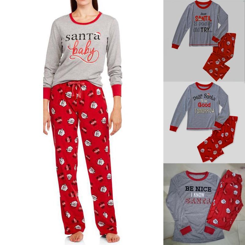 Soft And Comfy Christmas Family Pajamas With Long Sleeves And Cheerful Xmas Tree Designs