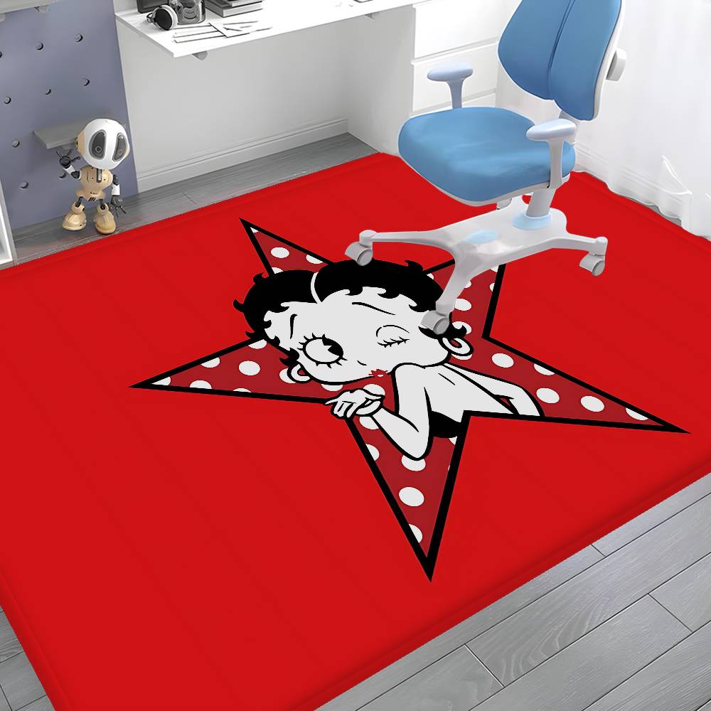 B-Betty Girl B-Boop Door Mat Washable Non-Slip Living Room Sofa Chairs Area Mat Kitchen Doormat Area Rug