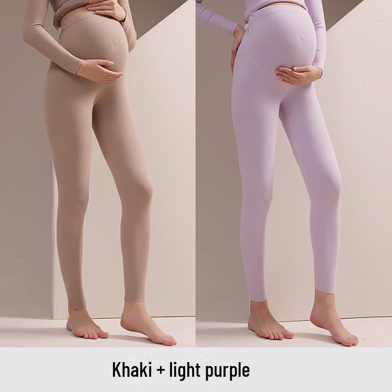 Теплые флисовые леггинсы большого размера для беременных женщин: Пижамные штаны подходят для раннего и позднего периода беременности, на осень и зиму