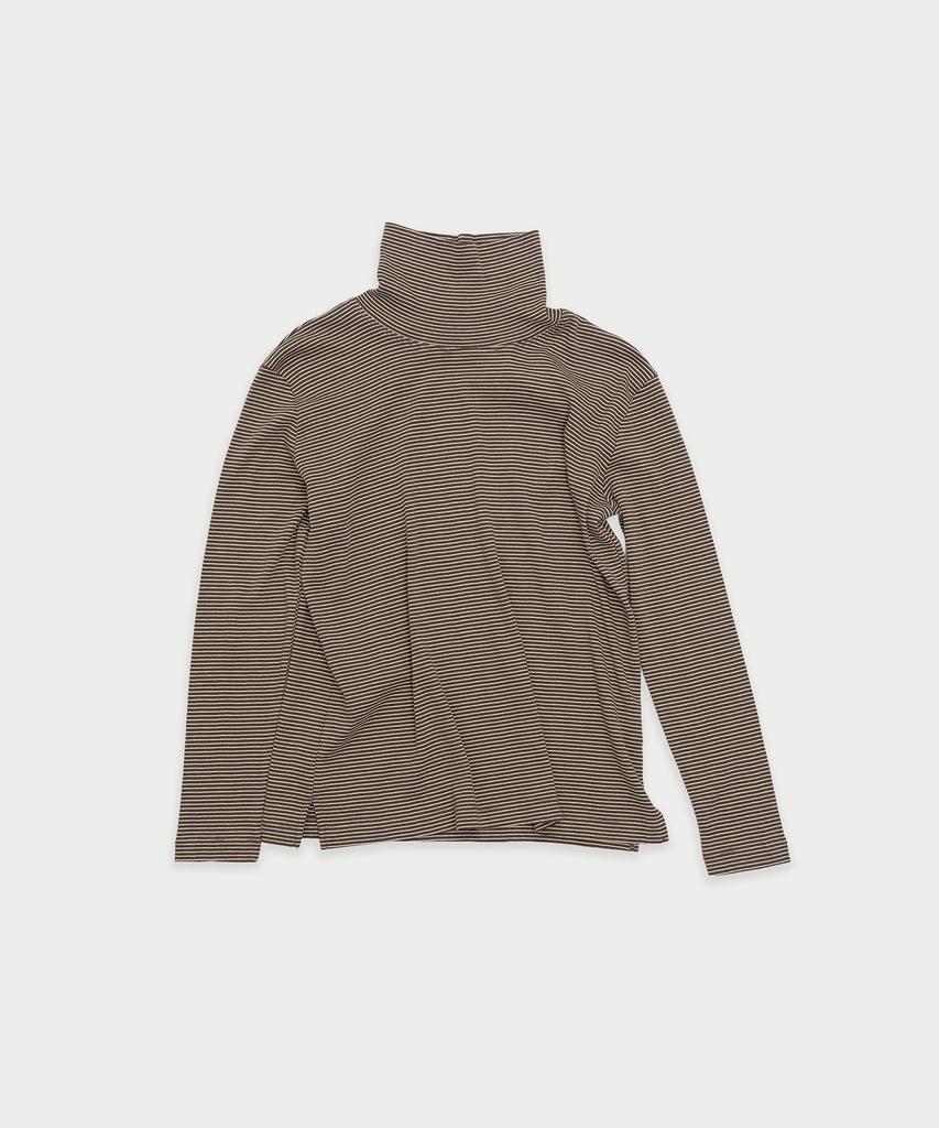 CHIQUITA Striped Turtleneck T Brown 250906Br
