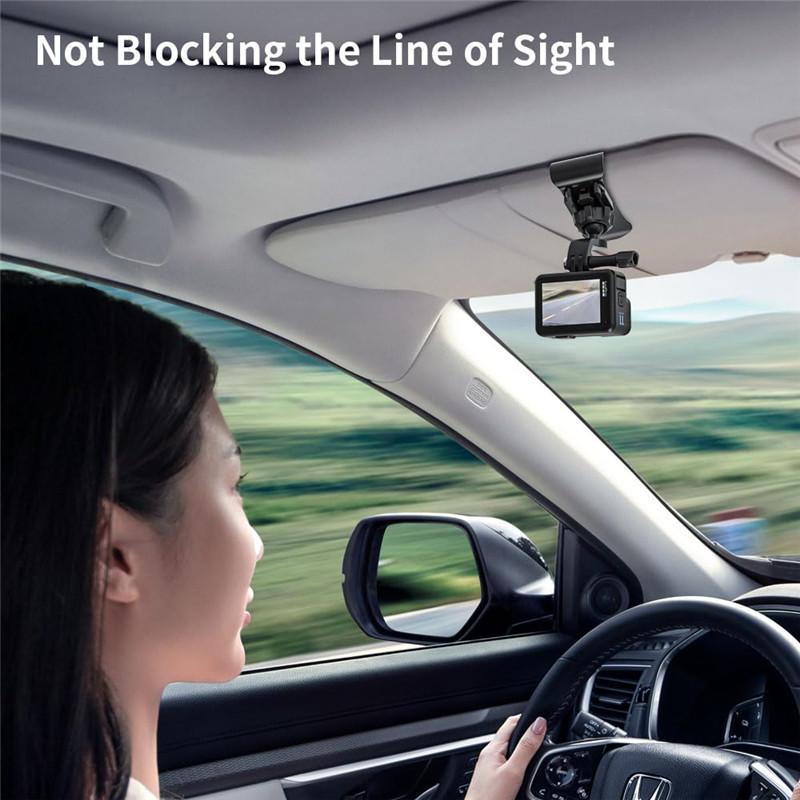 Автомобильный солнцезащитный козырек с зажимом для крепления, быстросъемный зажим для камер GoPro Hero 13 12 11 10 9 8 7 SJCAM DJI Insta 360 X4 DJI Action 4 3