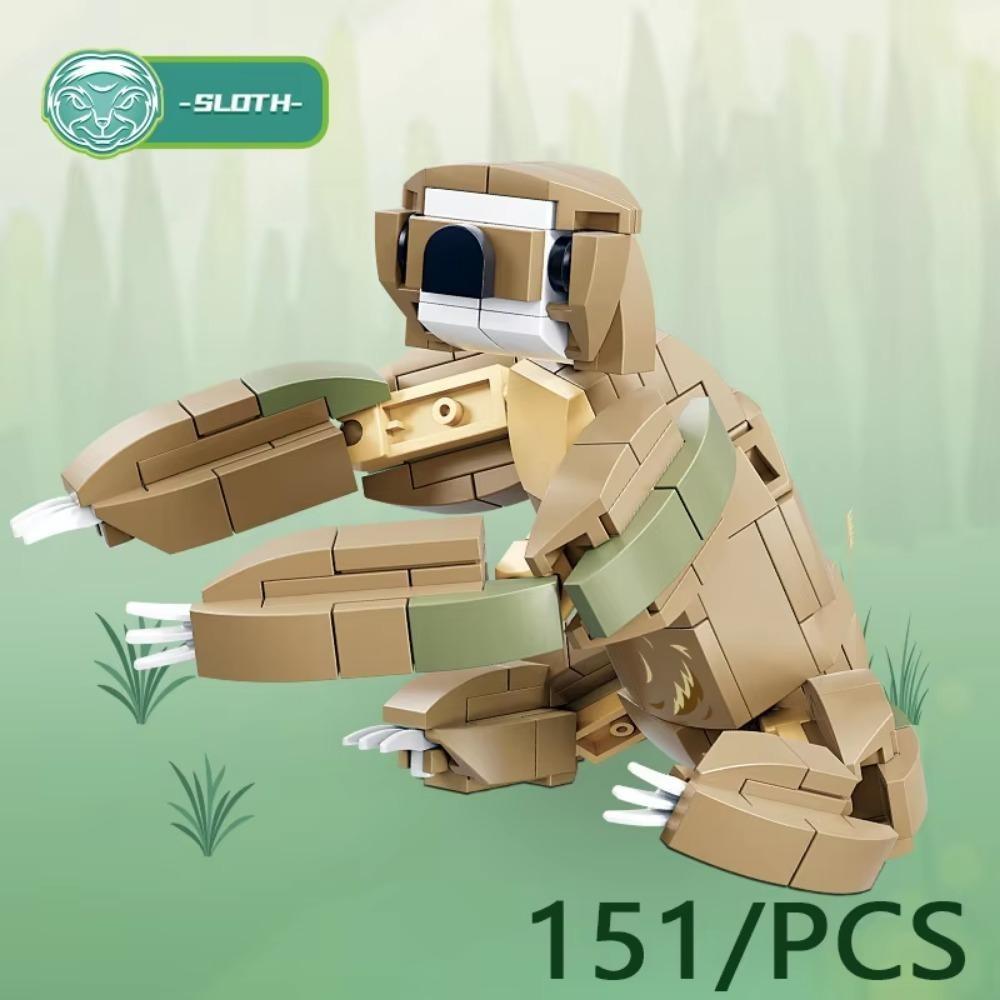 Средневековый MOC Боевой конь Строительные блоки Волк Рыцарь Фигурка Монстр Дикое животное Лиса Жираф Воробей Ворона Панда Модель Кирпич Игрушка K055