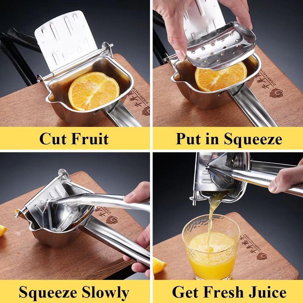 Labor Saving Hand Lemon Squeezer Stainless Steel Manual Juicer Portable Fruit Press Fruit Extract