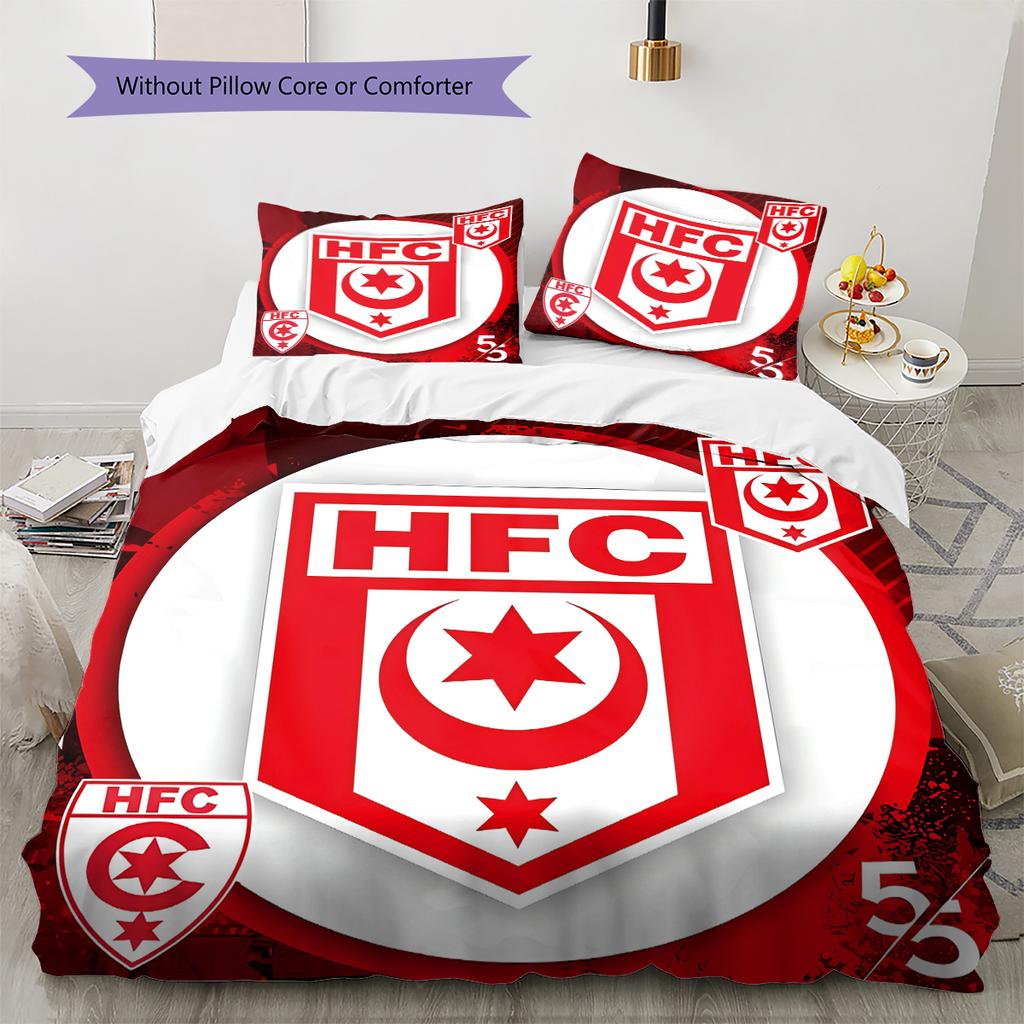 Постельное белье с узором Hallescher FC, Комплект с одеялом, Пододеяльник, Наволочка, Домашний подарок на день рождения (1 пододеяльник + 2 наволочки, без наполнителя)