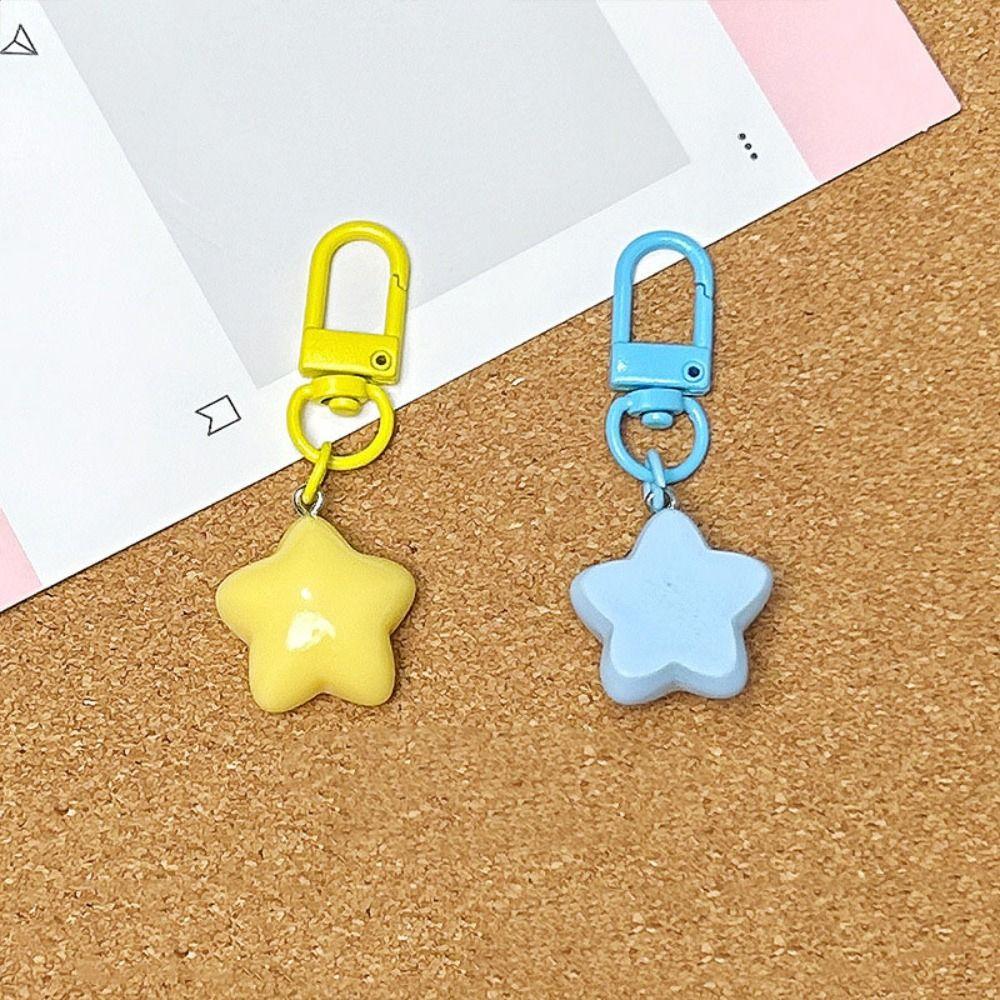 5pcs noctilucent Friendship Stars Keychain Resin Backpack Pendant Birthday Gifts