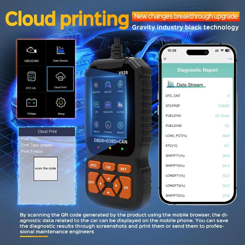 Сканер OBD2 для автомобиля - Профессиональный диагностический инструмент для чтения кодов неисправностей и проверки индикатора двигателя на автомобилях