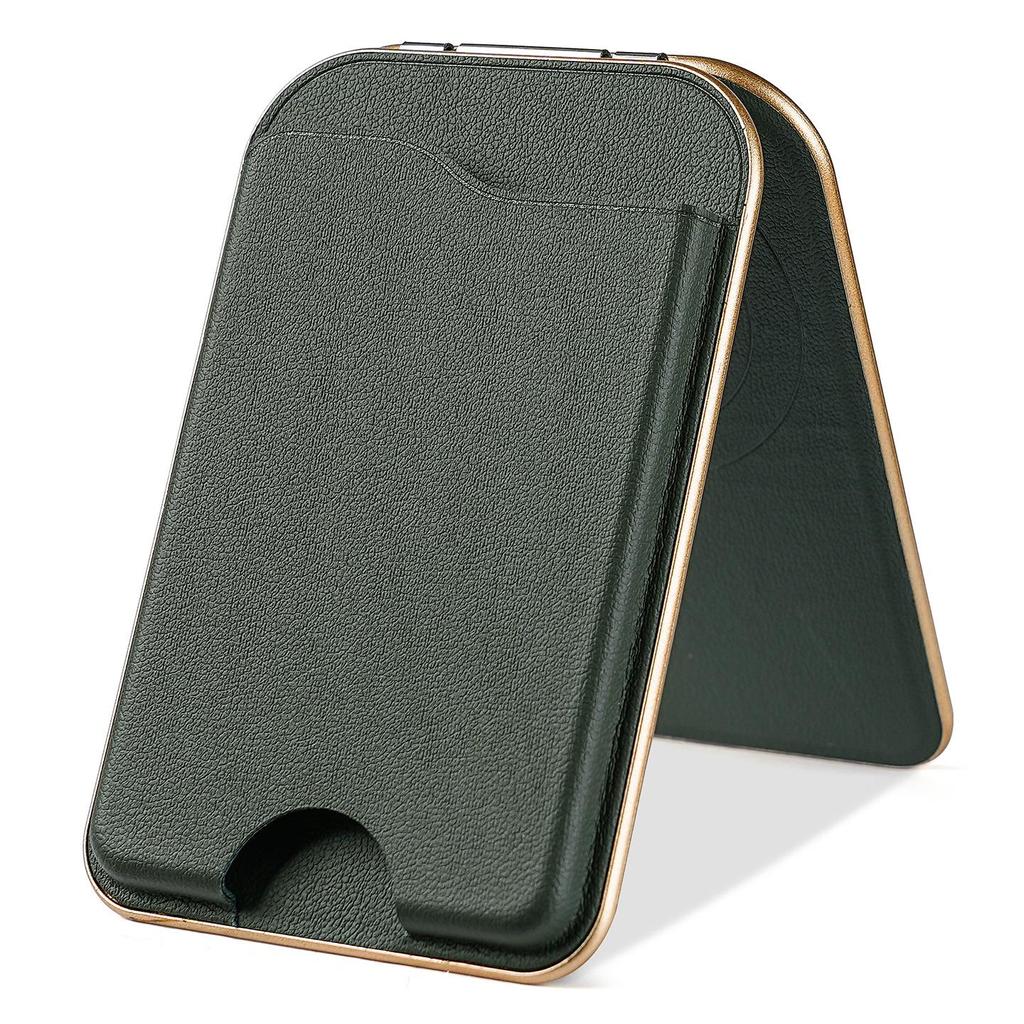 iPhone 17 Magnetic Bracket Magsafe Rotating Mirror Stand with Card Holder